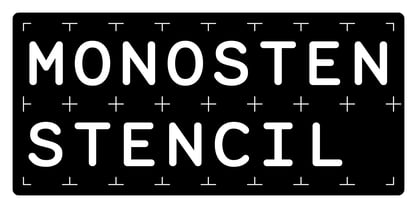 Monosten Stencil Font Poster 1